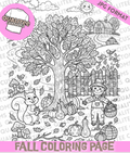 'Autumn Oasis' Coloring Page (Digital Download)